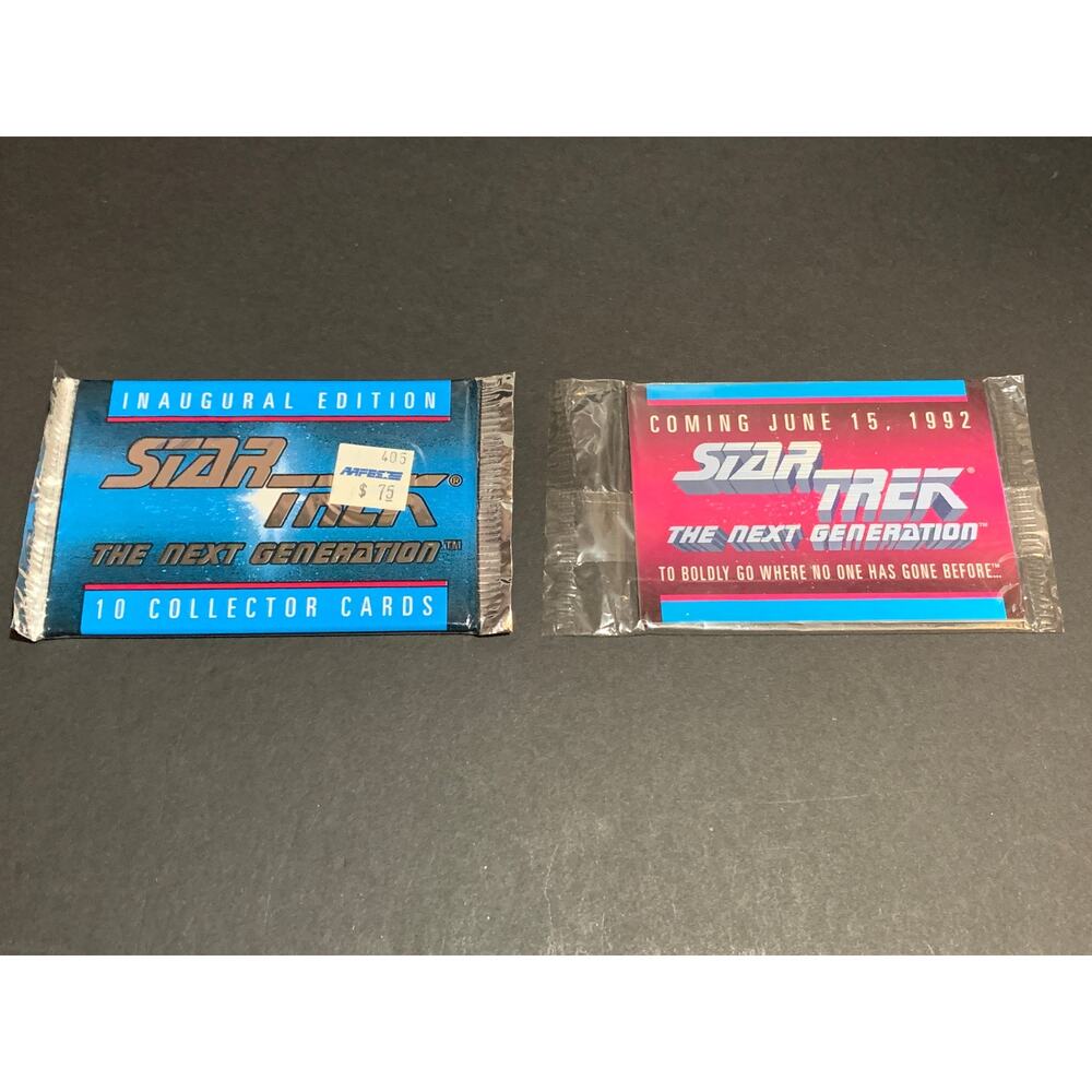 1991 Impel Star Trek Next Generation Sealed Promo Inaugural 2 Pack Lot